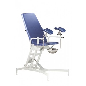 Кресло гинекологическое КГэ-410-МСК с электрической регулировкой высоты, регулировкой спинки пневмоприводом, механической регулировкой сидения