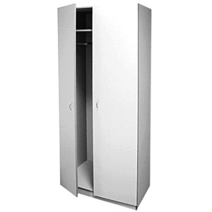 Шкаф для одежды двухстворчатый, с двумя отделениями, разделенными вертикальной перегородкой МД-501.01